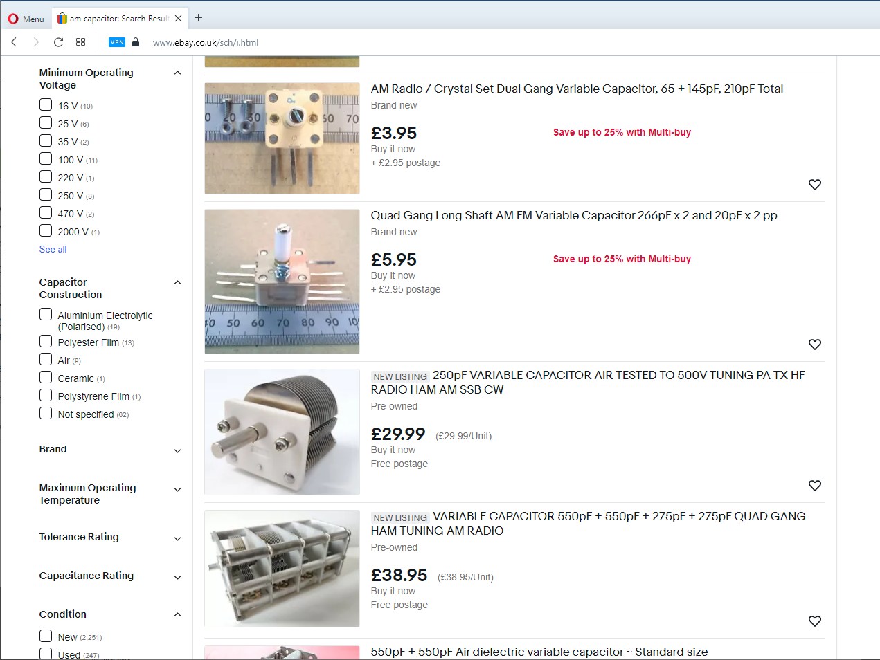 General eBay Site Search for "AM
              Capacitor"