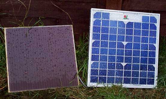 5W cheap amorphous
        silicon solar panel and 10W crystalline panel